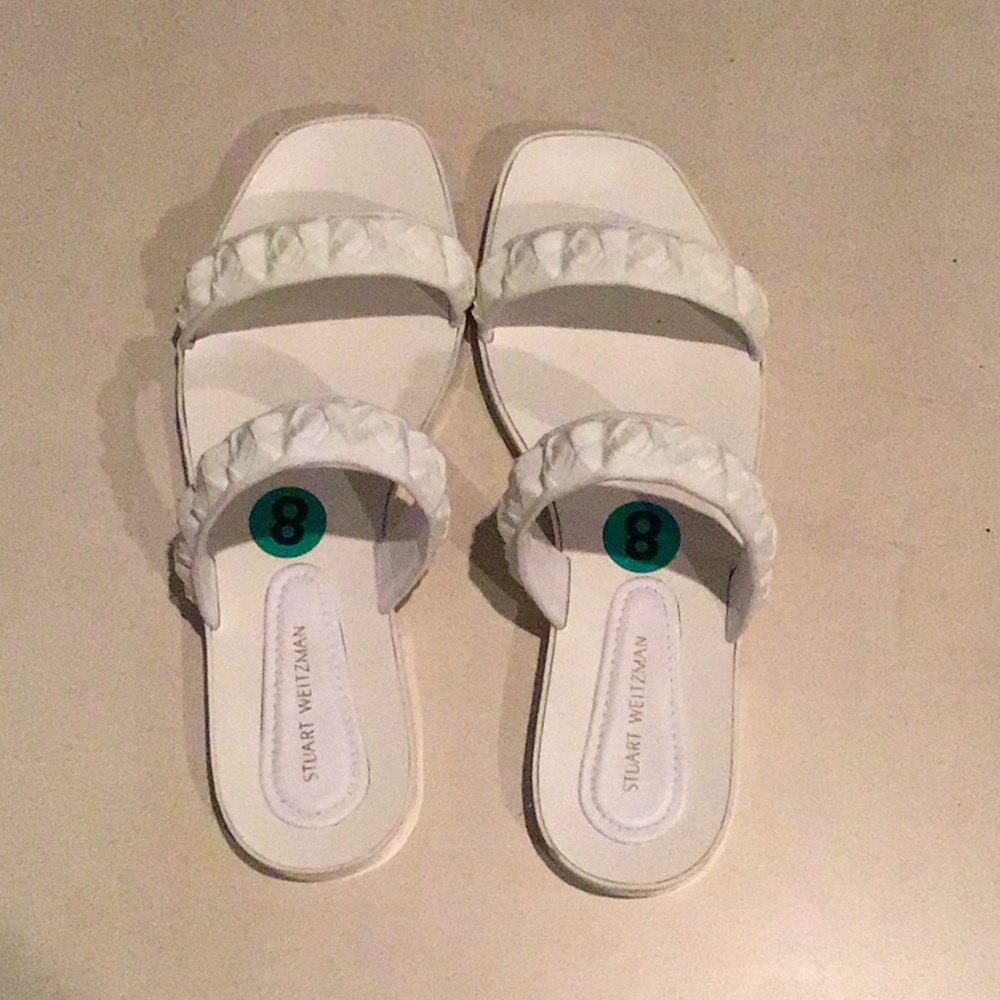 🌷STUART WEITZMAN WHITE SANDALS SIZE 8